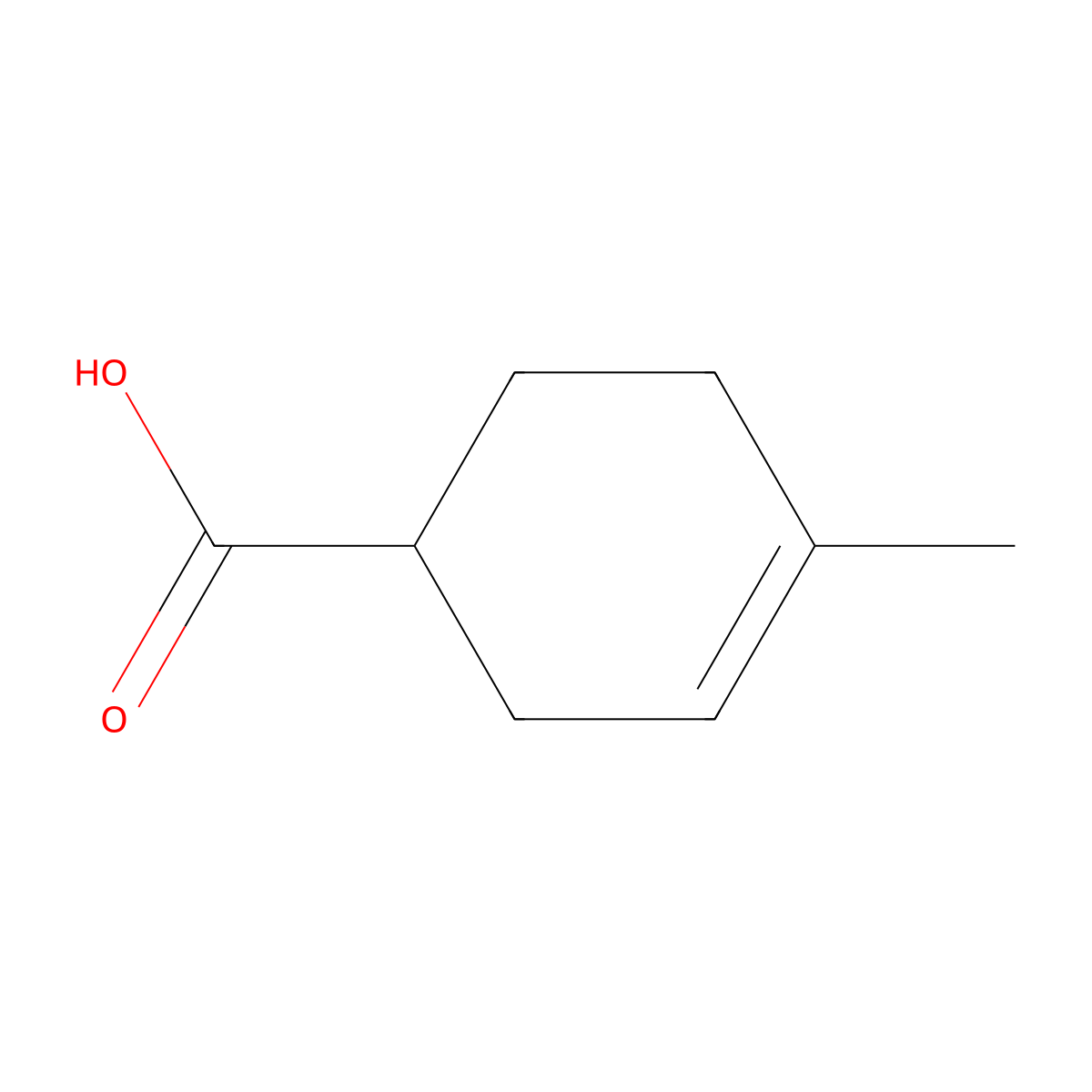 (1S)-4-methylcyclohex-3-ene-1-carboxylic acid molecular structure, CAS 102208-60-6