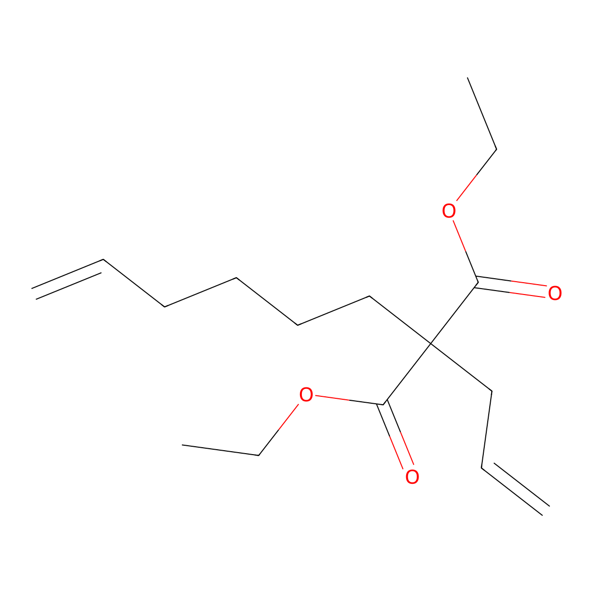Diethyl 2-allyl-2-(hex-5-en-1-yl)malonate molecular structure, CAS 1022081-94-2
