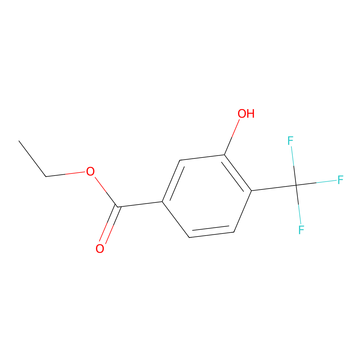 Ethyl 3-hydroxy-4-(trifluoromethyl)benzoate molecular structure, CAS 1022082-99-0