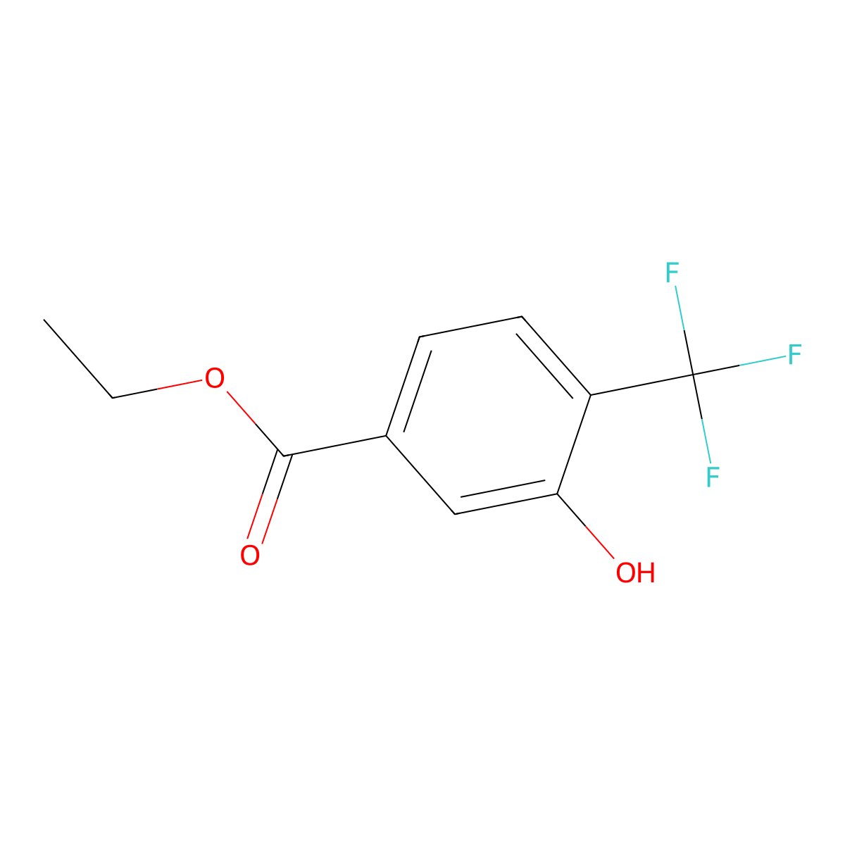 Ethyl 3-hydroxy-4-(trifluoromethyl)benzoate molecular structure, CAS 1022082-99-0