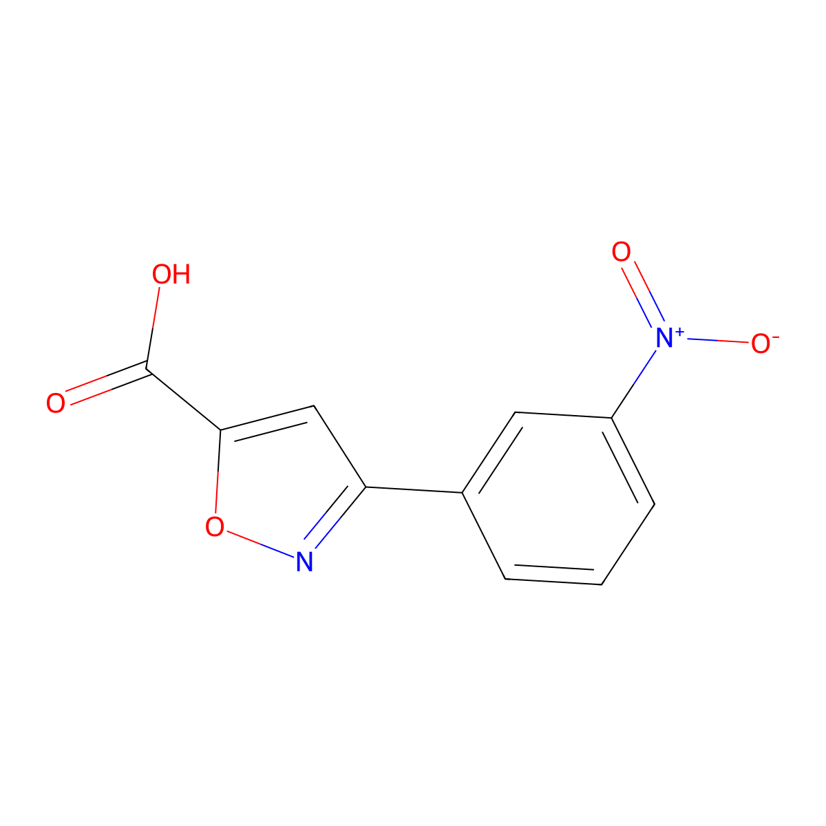 3-(3-Nitrophenyl)isoxazole-5-carboxylic acid molecular structure, CAS 1022083-09-5