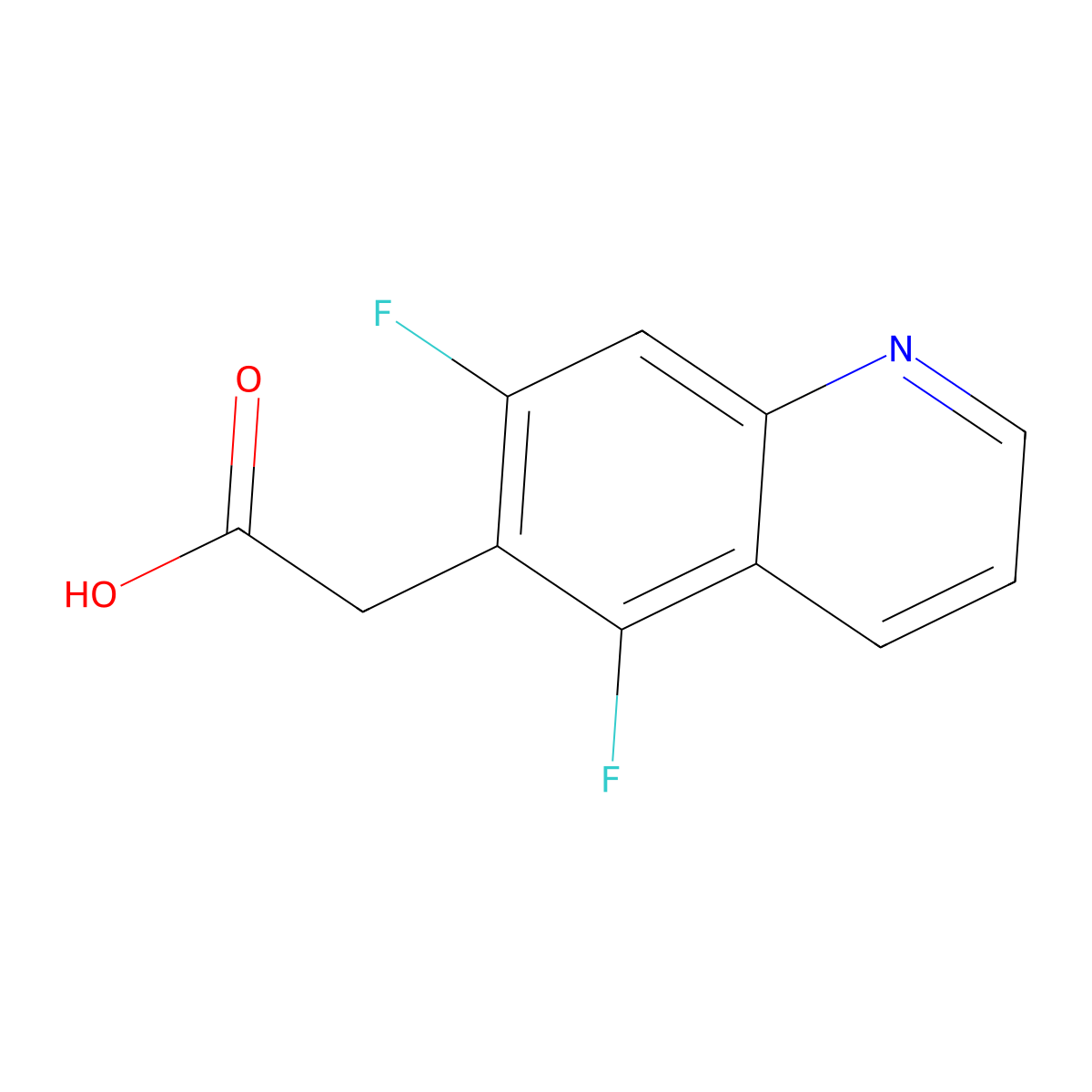 2-(5,7-Difluoroquinolin-6-yl)acetic acid molecular structure, CAS 1022091-46-8