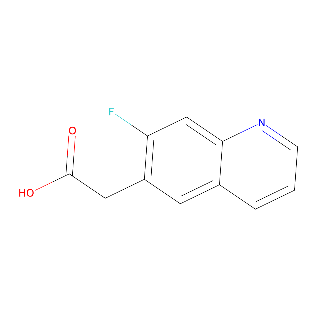 2-(7-Fluoroquinolin-6-yl)acetic acid molecular structure, CAS 1022091-54-8