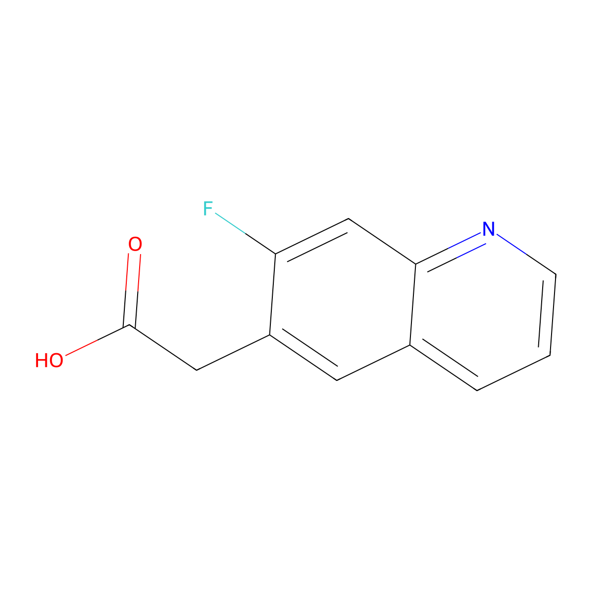 2-(7-Fluoroquinolin-6-yl)acetic acid molecular structure, CAS 1022091-54-8