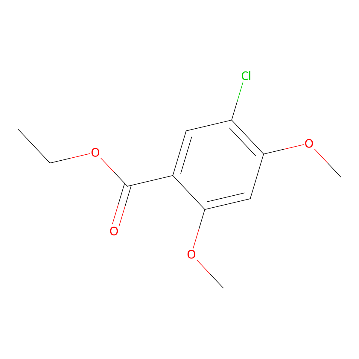 Ethyl 5-chloro-2,4-dimethoxybenzoate molecular structure, CAS 1022091-79-7
