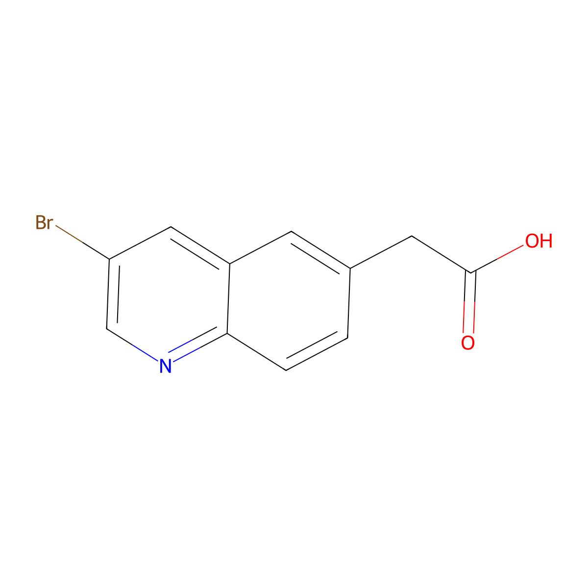 2-(3-Bromoquinolin-6-yl)acetic acid molecular structure, CAS 1022091-93-5
