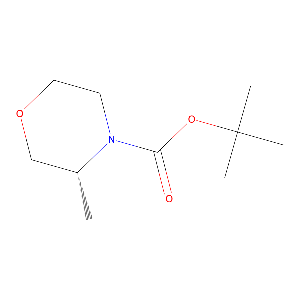 (R)-N-Boc-3-Methylmorpholine molecular structure, CAS 1022093-98-6