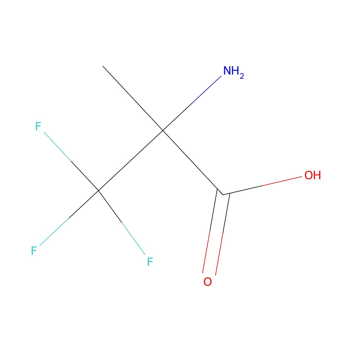 3,3,3-Trifluoro-2-aminoisobutyrate molecular structure, CAS 102210-02-6