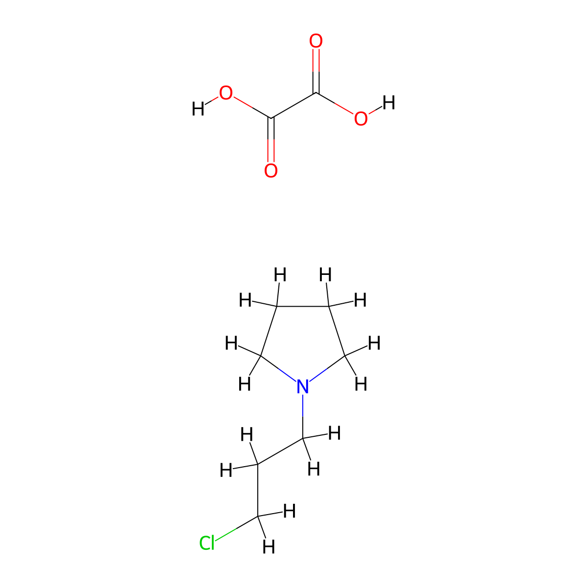 1-(3-Chloropropyl)pyrrolidine oxalate molecular structure, CAS 1022112-22-6