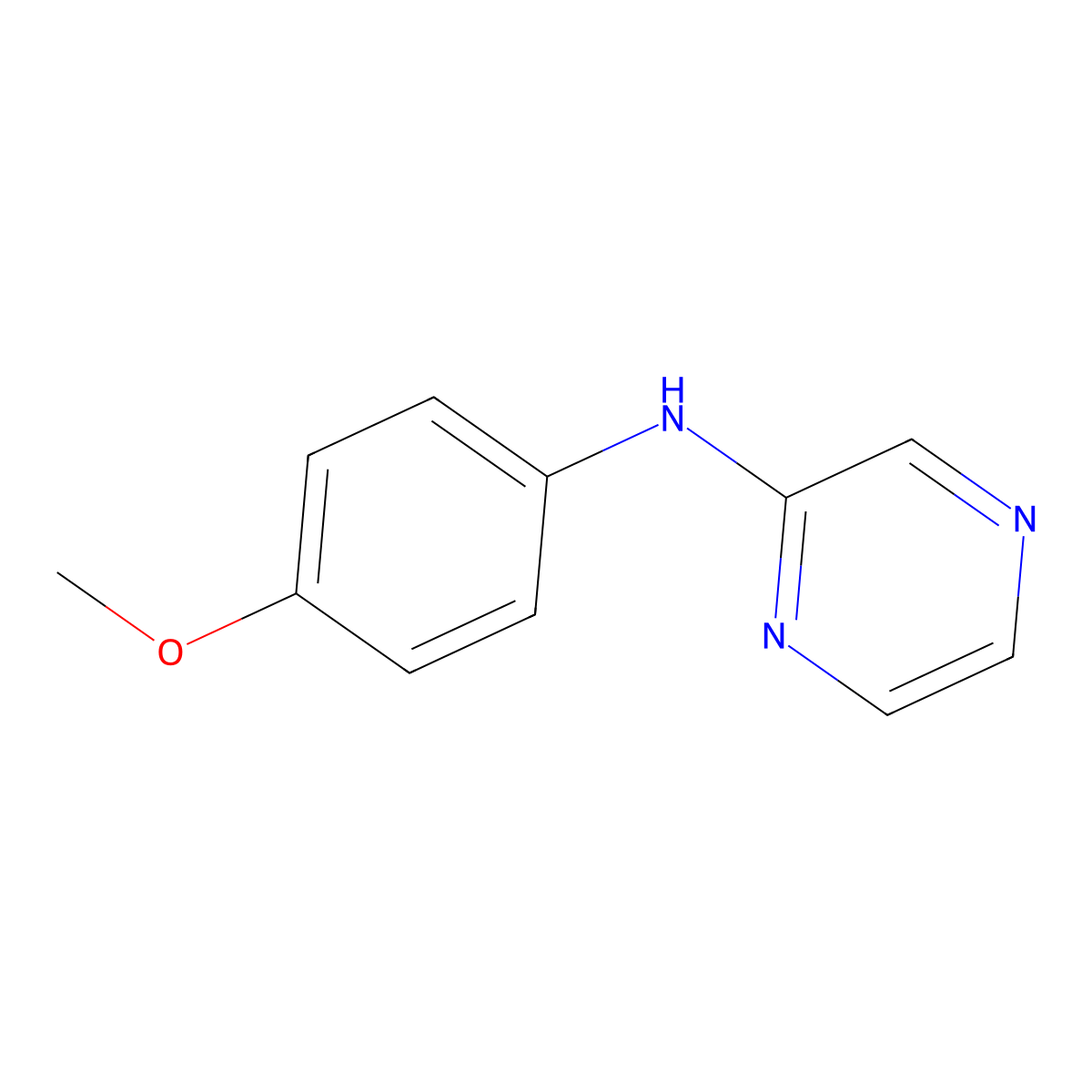 N-(4-Methoxyphenyl)pyrazin-2-amine molecular structure, CAS 1022128-78-4
