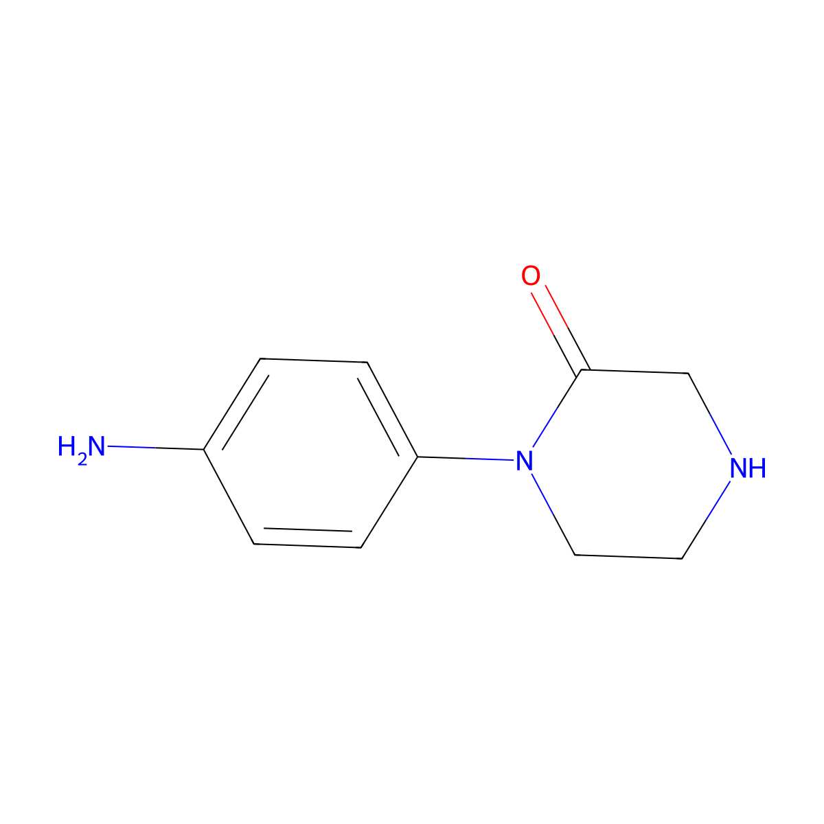 1-(4-Aminophenyl)piperazin-2-one molecular structure, CAS 1022128-82-0