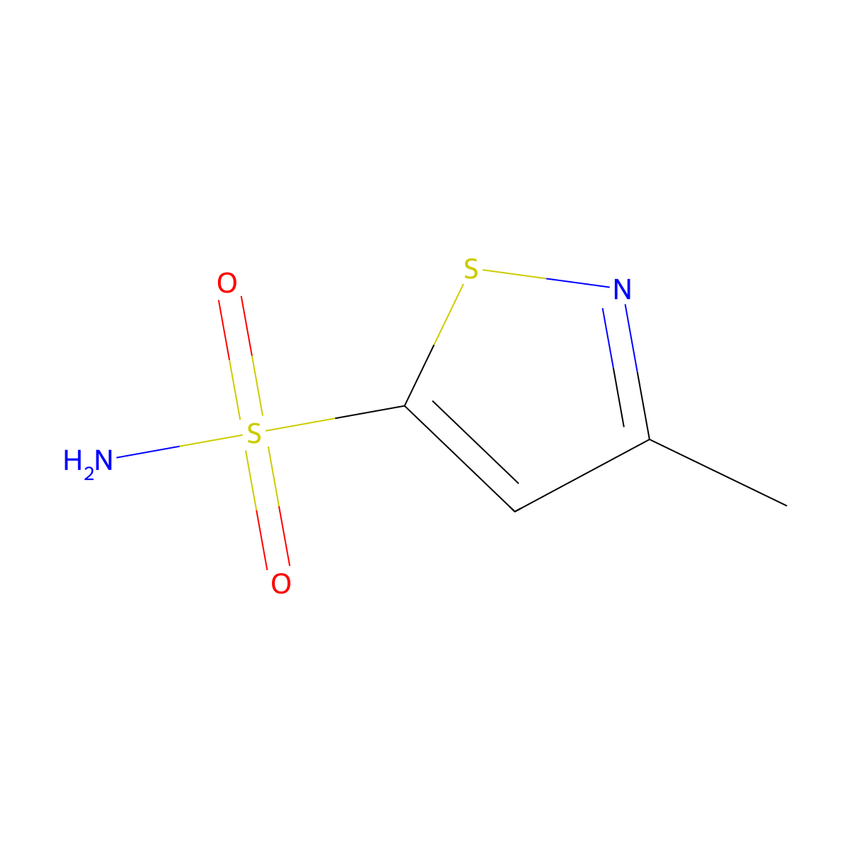 3-Methyl-1,2-thiazole-5-sulfonamide molecular structure, CAS 1022128-99-9