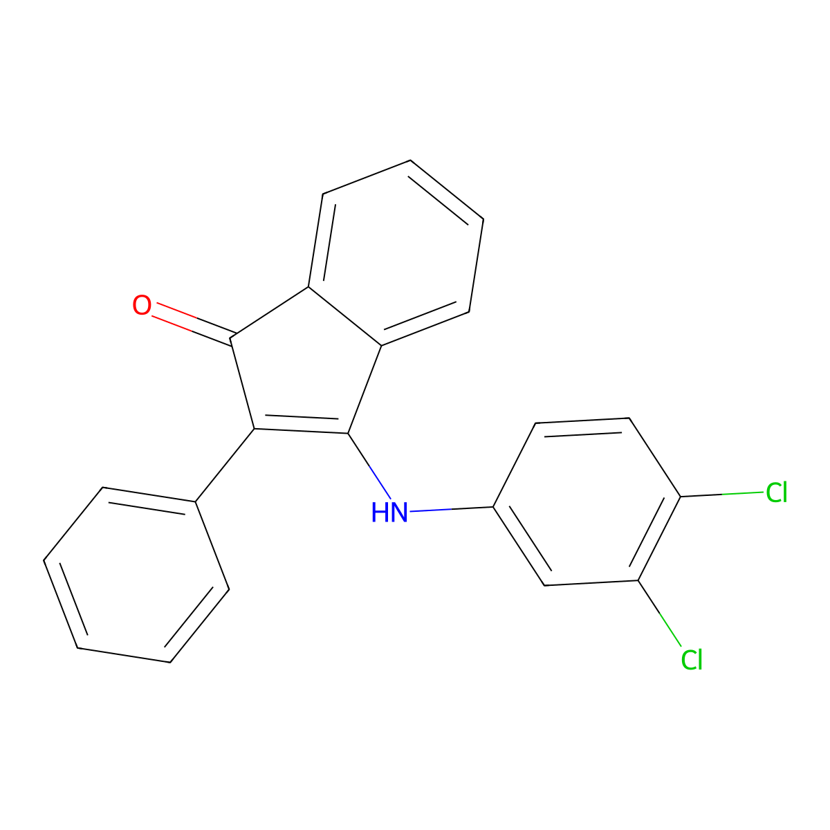3-((3,4-Dichlorophenyl)amino)-2-phenylinden-1-one molecular structure, CAS 1022130-84-2