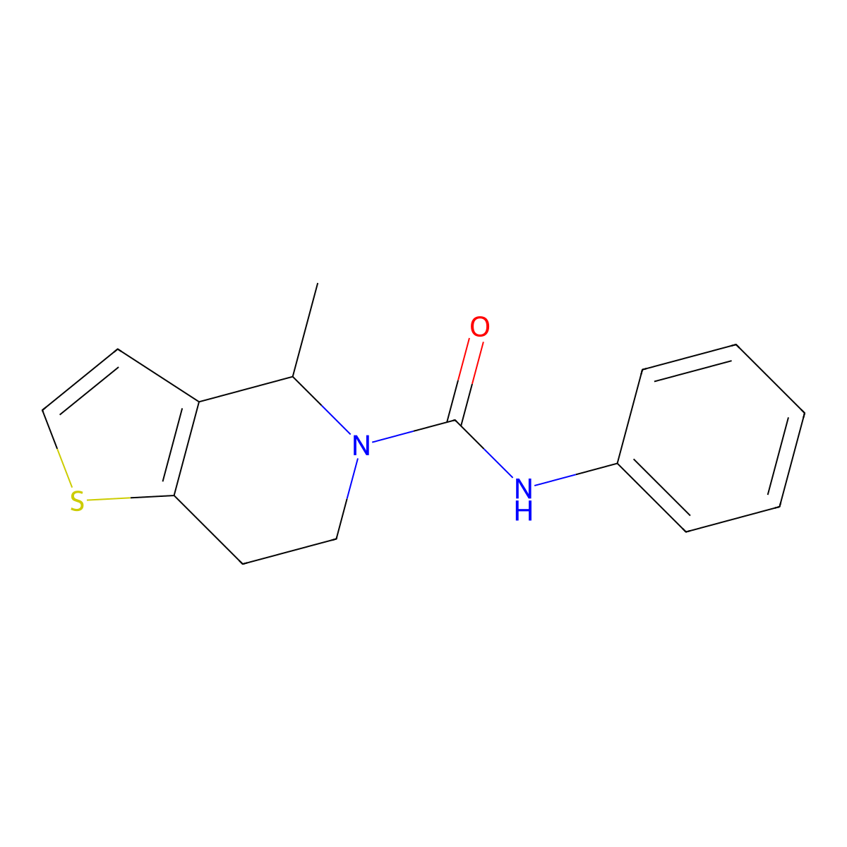 4-methyl-N-phenyl-4H,5H,6H,7H-thieno[3,2-c]pyridine-5-carboxamide molecular structure, CAS 1022137-61-6