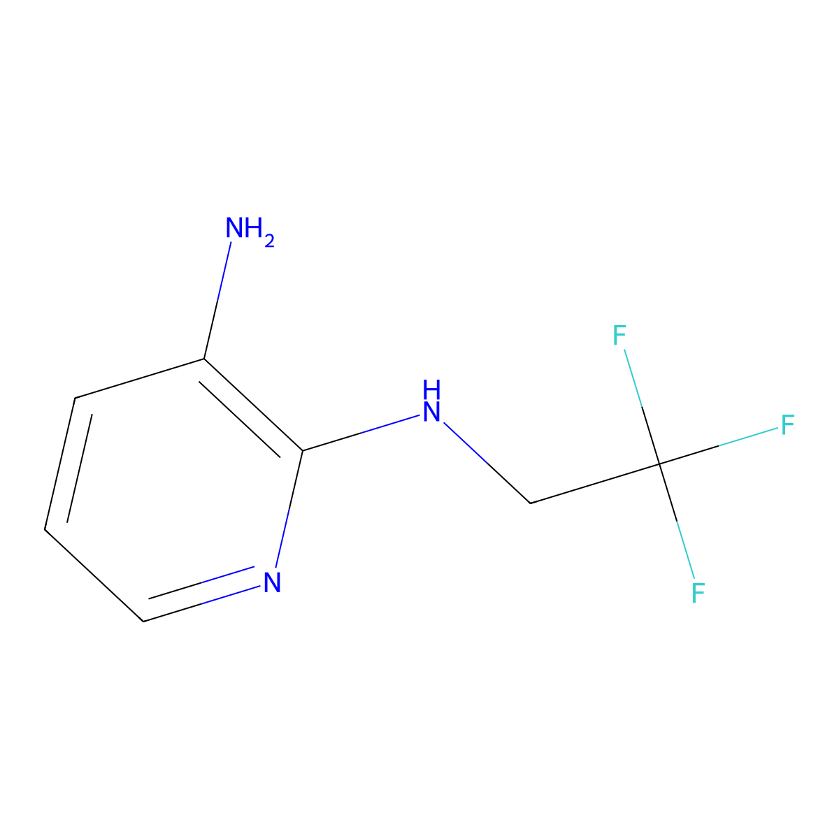 N2-(2,2,2-trifluoroethyl)pyridine-2,3-diamine molecular structure, CAS 1022146-70-8