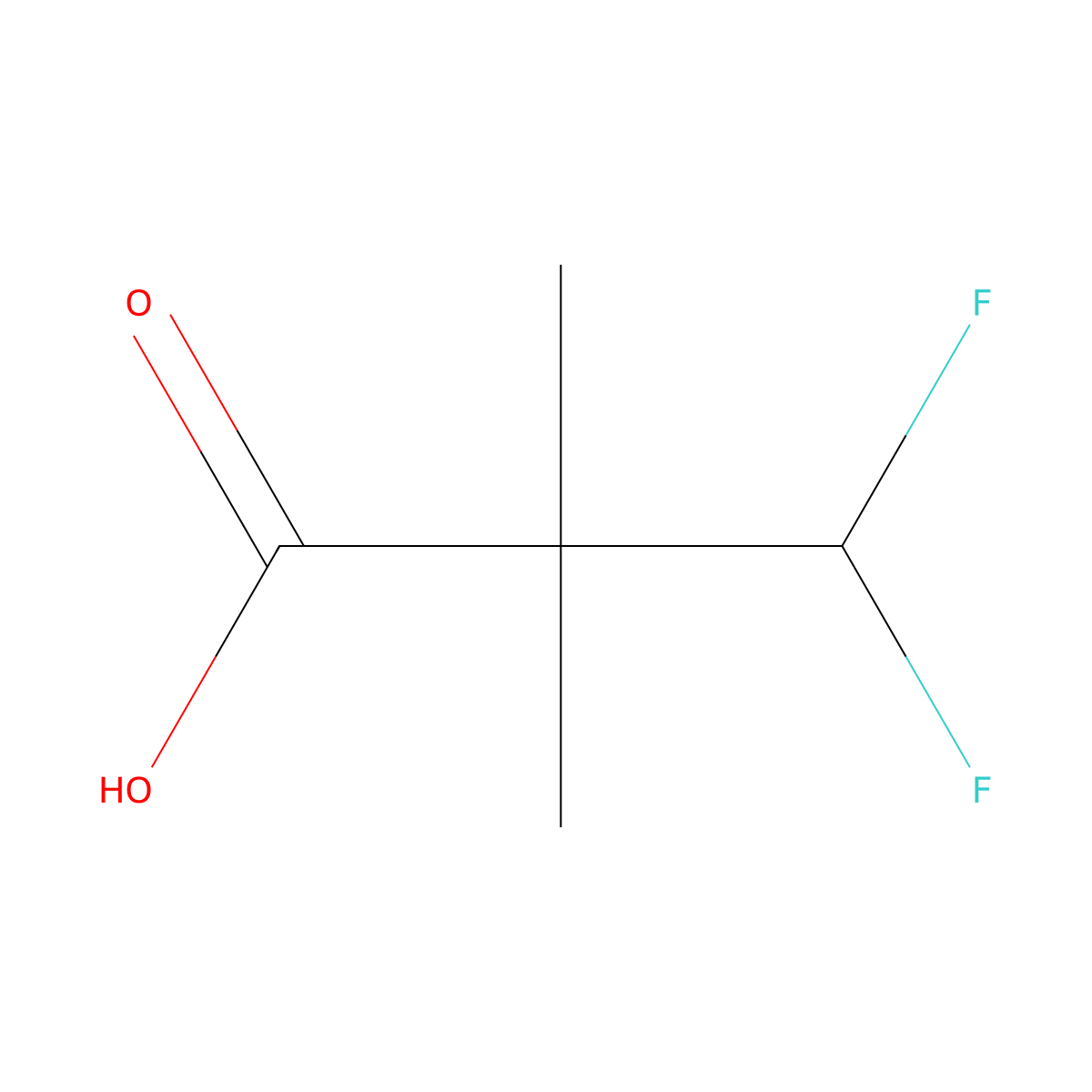 3,3-Difluoro-2,2-dimethylpropanoic acid molecular structure, CAS 1022154-50-2