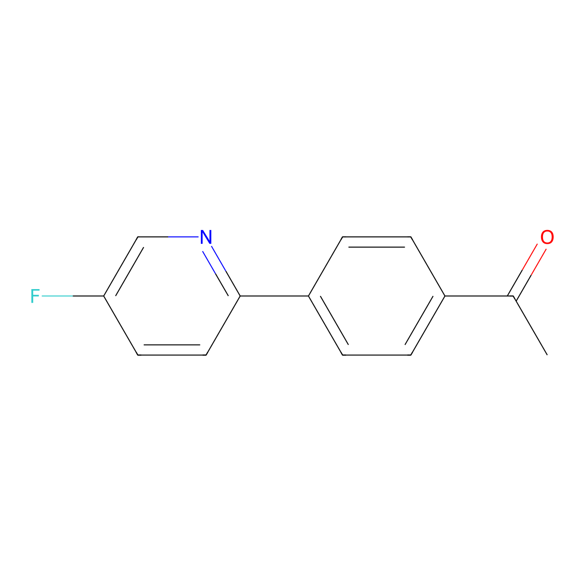 1-(4-(5-Fluoropyridin-2-yl)phenyl)ethanone molecular structure, CAS 1022154-73-9