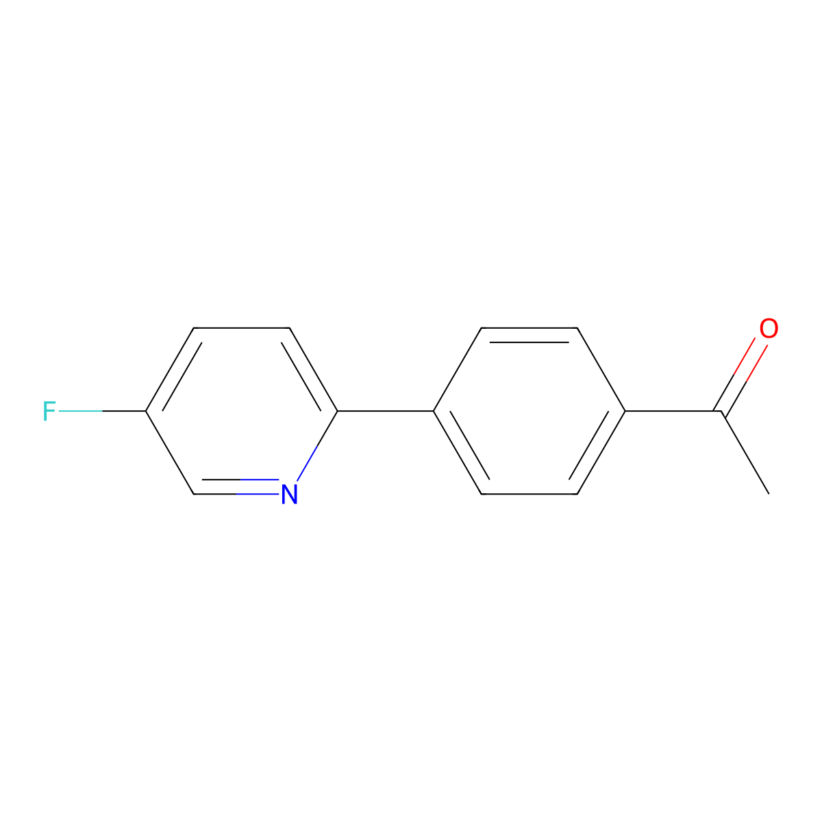 1-(4-(5-Fluoropyridin-2-yl)phenyl)ethanone molecular structure, CAS 1022154-73-9