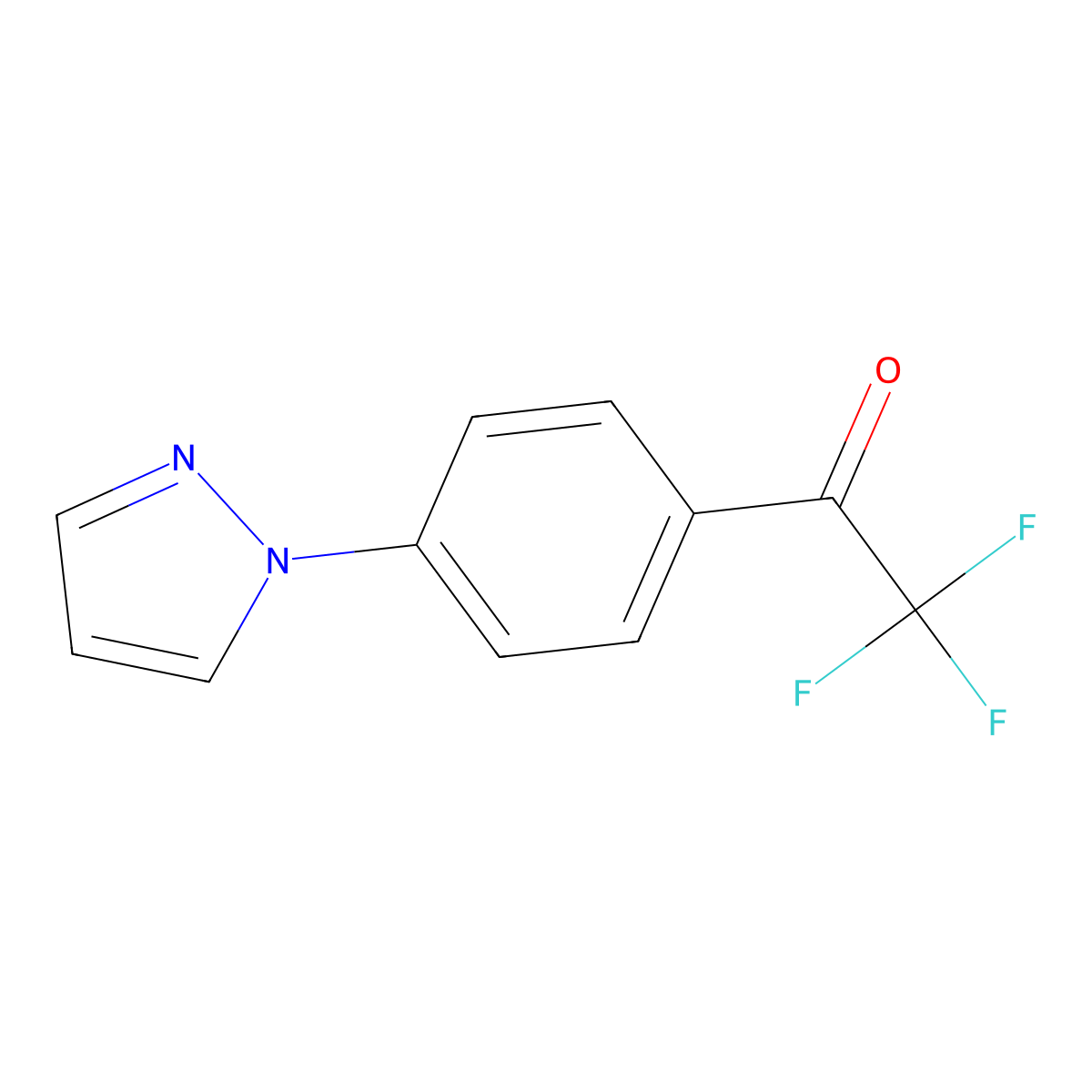Ethanone,2,2,2-trifluoro-1-[4-(1H-pyrazol-1-yl)phenyl]- molecular structure, CAS 1022154-82-0