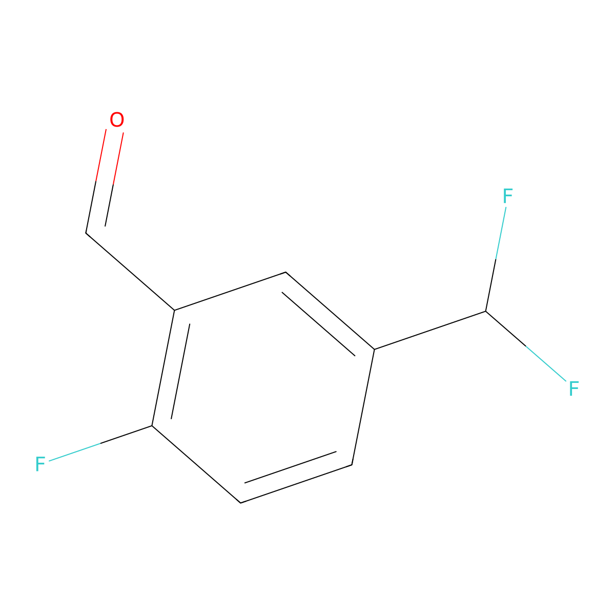 5-(Difluoromethyl)-2-fluorobenzaldehyde molecular structure, CAS 1022157-90-9