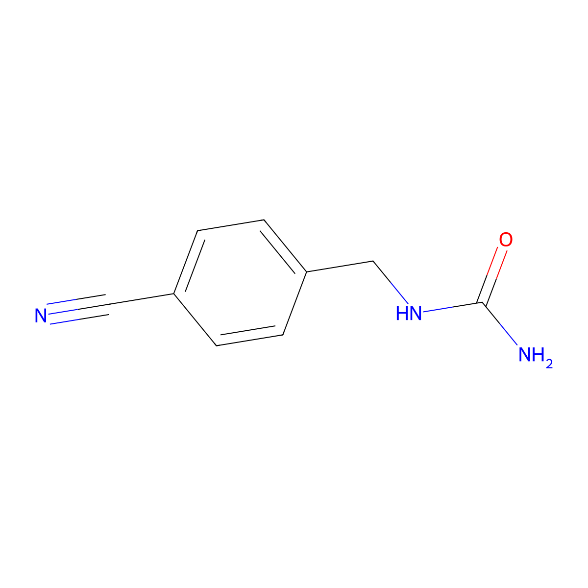 [(4-Cyanophenyl)methyl]urea molecular structure, CAS 1022159-72-3