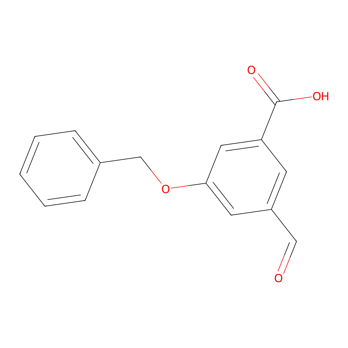 3-(Benzyloxy)-5-formylbenzoic acid molecular structure, CAS 1022160-00-4