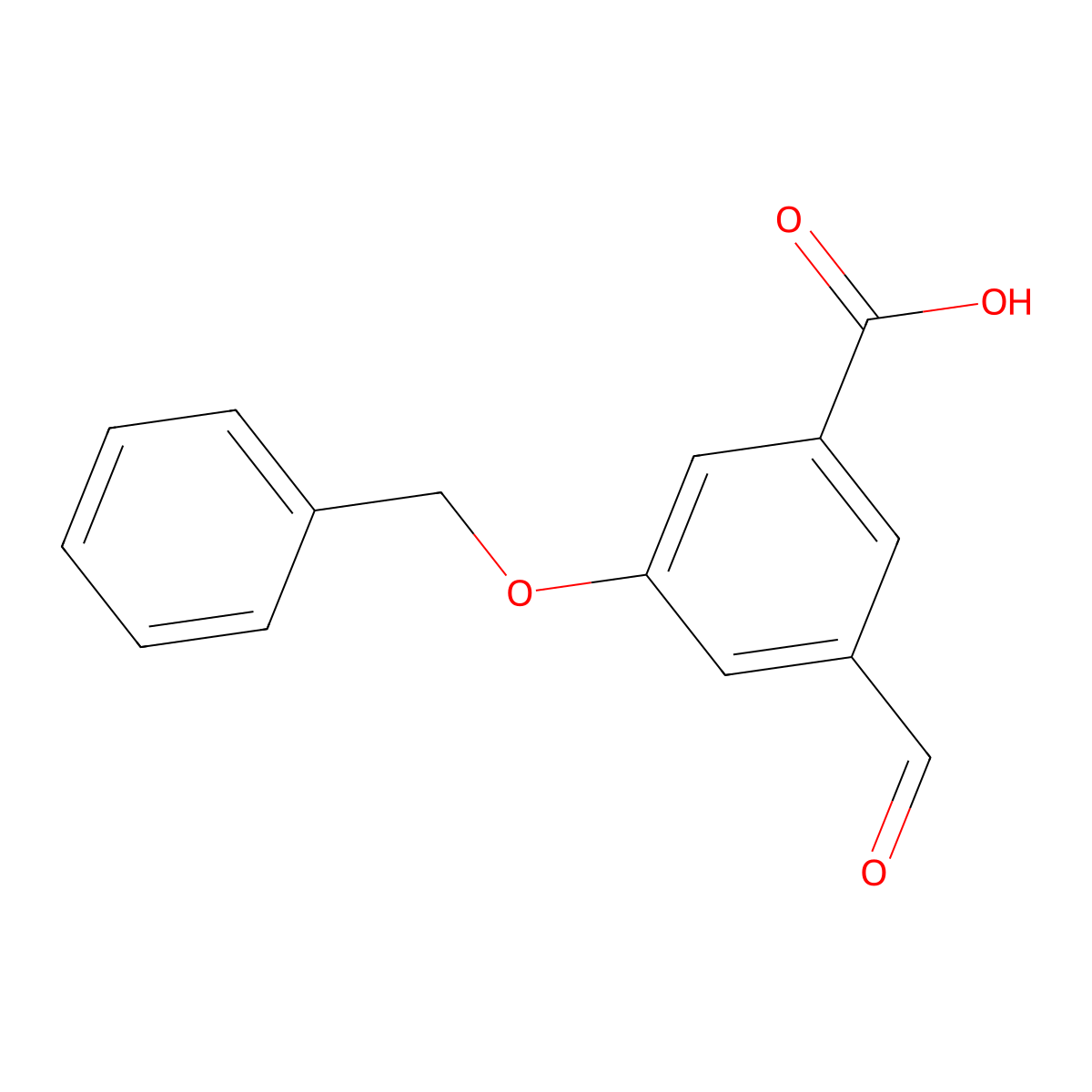 3-(Benzyloxy)-5-formylbenzoic acid molecular structure, CAS 1022160-00-4