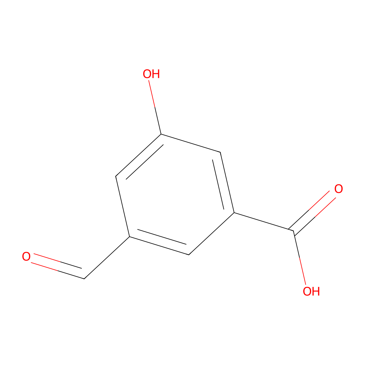 3-Formyl-5-hydroxybenzoic acid molecular structure, CAS 1022160-01-5