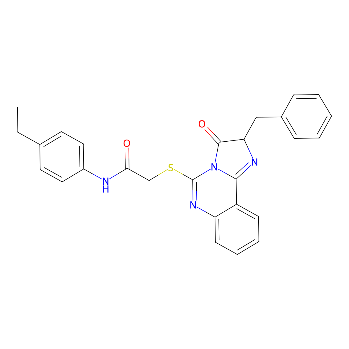 2-({2-benzyl-3-oxo-2H,3H-imidazo[1,2-c]quinazolin-5-yl}sulfanyl)-N-(4-ethylphenyl)acetamide molecular structure, CAS 1022198-67-9
