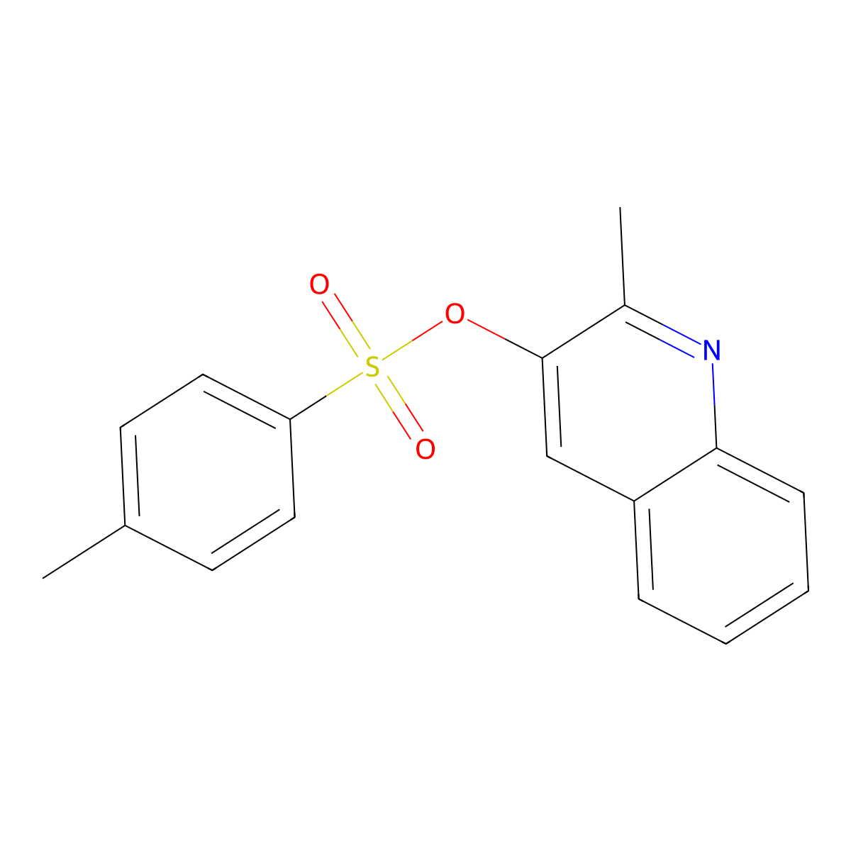 2-Methylquinolin-3-yl 4-methylbenzene-1-sulfonate molecular structure, CAS 10222-48-7