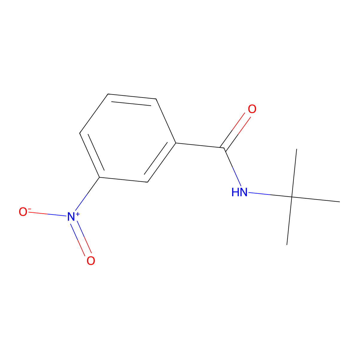 N-(tert-Butyl)-3-nitrobenzamide molecular structure, CAS 10222-93-2