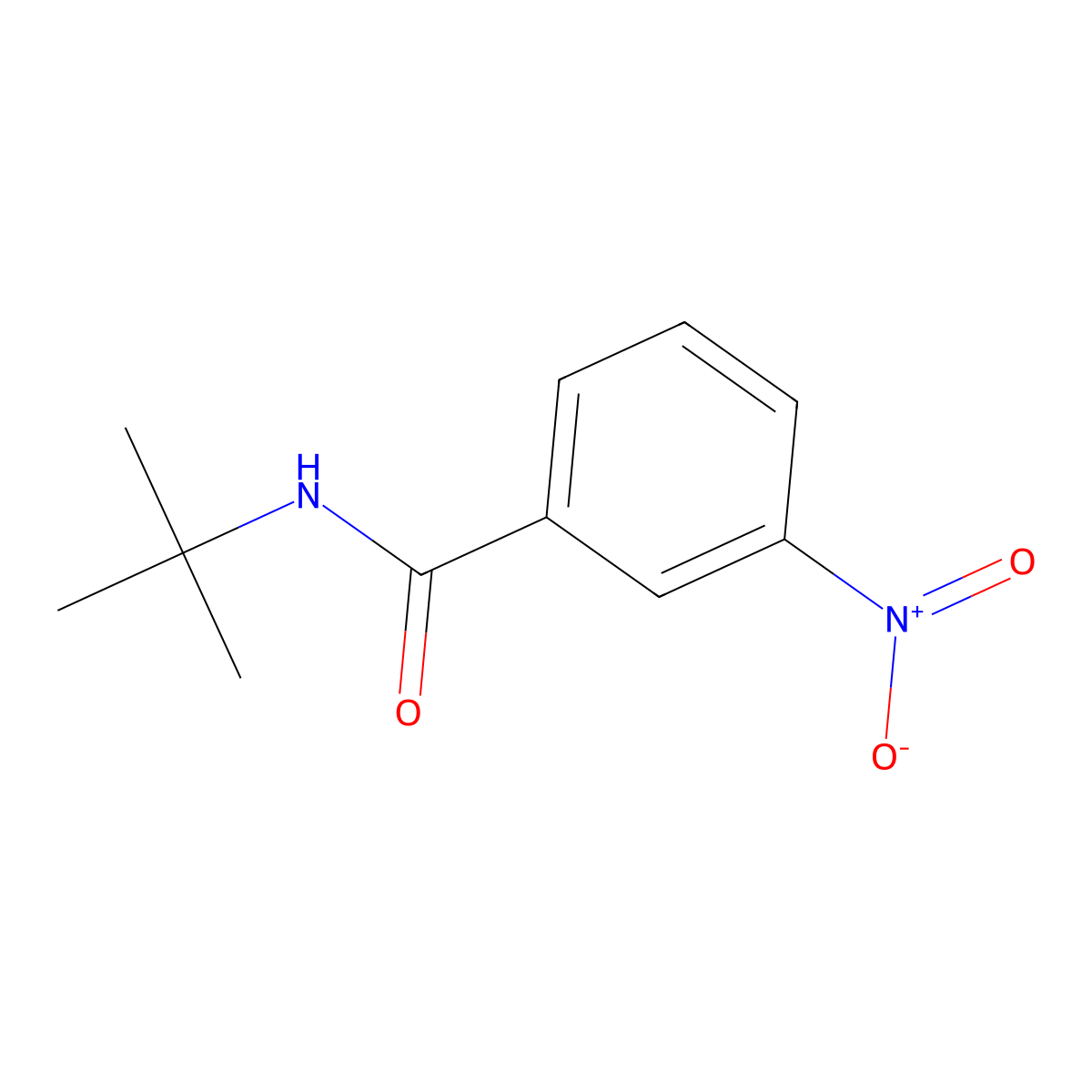 N-(tert-Butyl)-3-nitrobenzamide molecular structure, CAS 10222-93-2