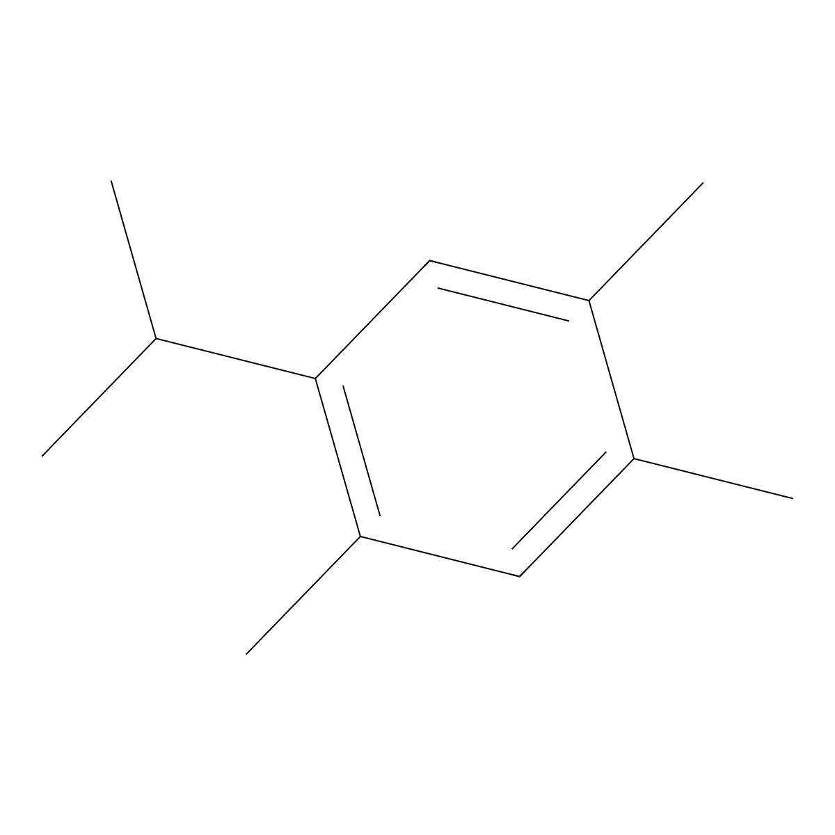 5-Isopropyl-1,2,4-trimethylbenzene molecular structure, CAS 10222-95-4