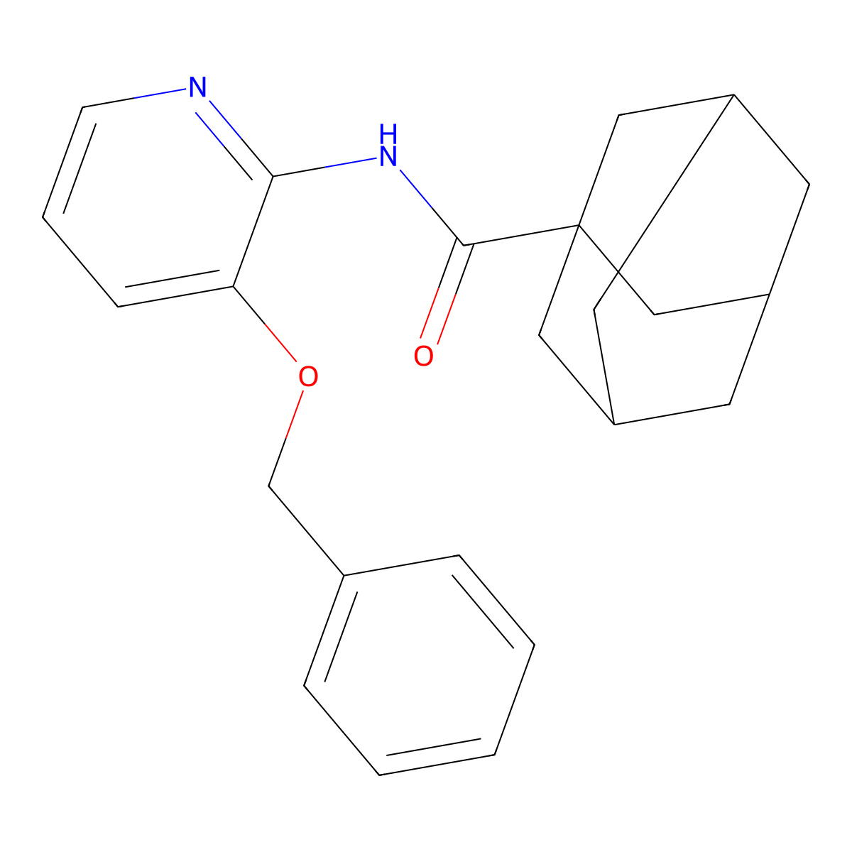 N-(3-phenylmethoxypyridin-2-yl)adamantane-1-carboxamide molecular structure, CAS 1022214-42-1