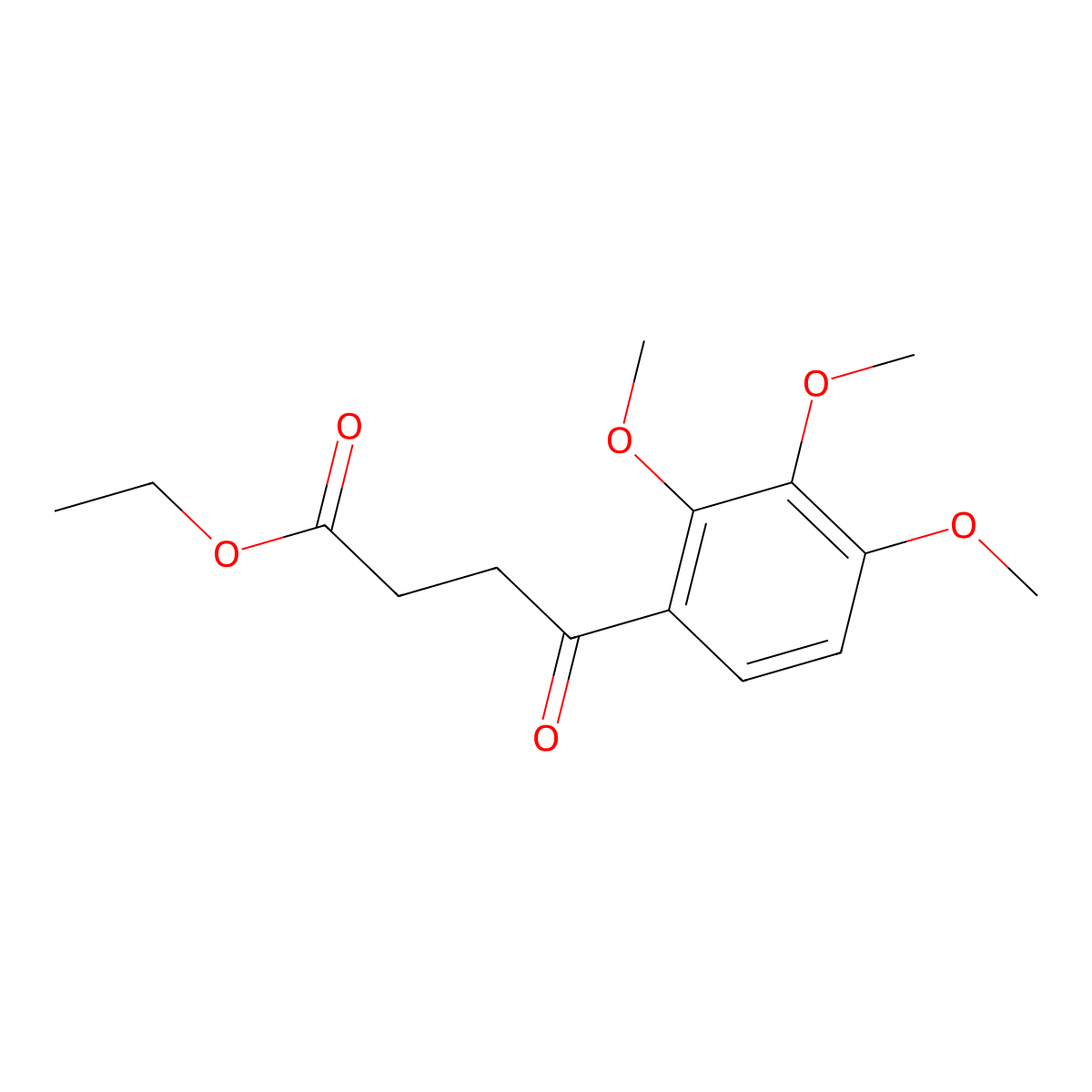 Ethyl 4-oxo-4-(2,3,4-trimethoxyphenyl)butanoate molecular structure, CAS 102222-55-9