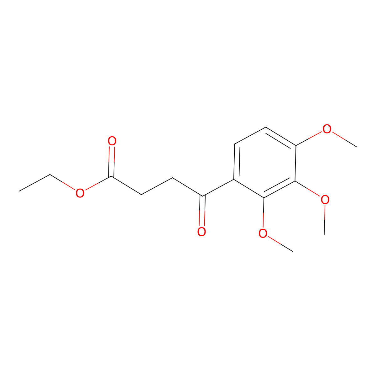 Ethyl 4-oxo-4-(2,3,4-trimethoxyphenyl)butanoate molecular structure, CAS 102222-55-9