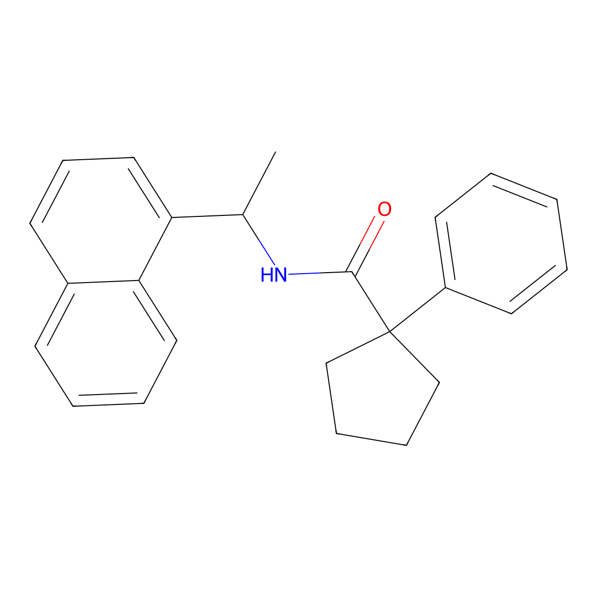 N-(1-(1-Naphthyl)ethyl)(phenylcyclopentyl)formamide molecular structure, CAS 1022232-37-6