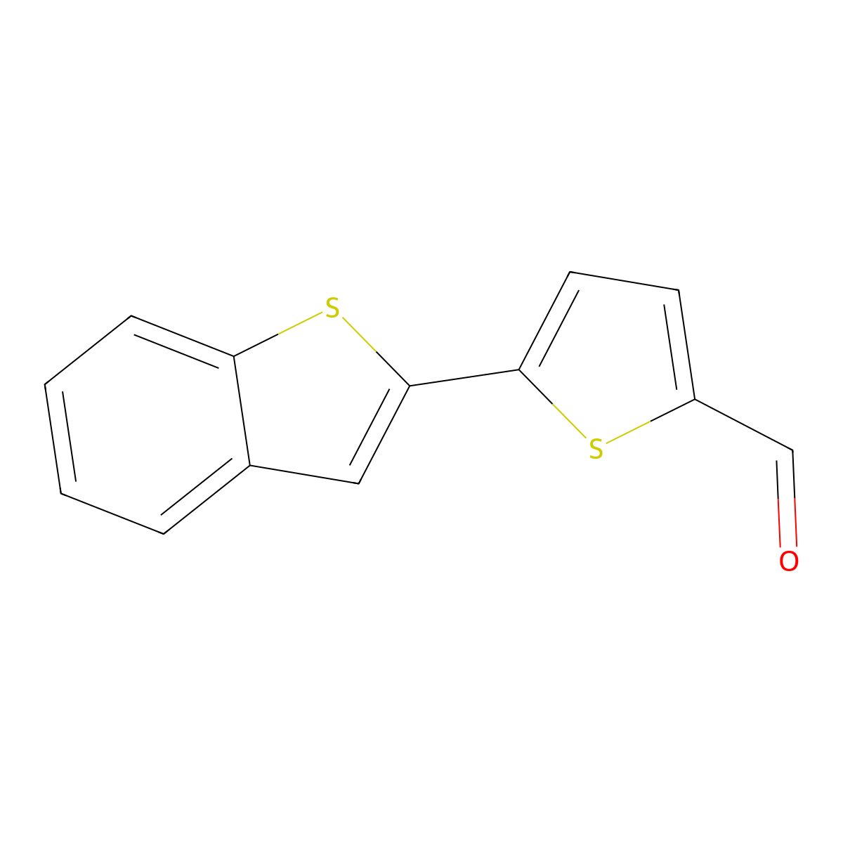 5-(1-Benzothien-2-yl)-2-thiophenecarbaldehyde molecular structure, CAS 1022235-93-3