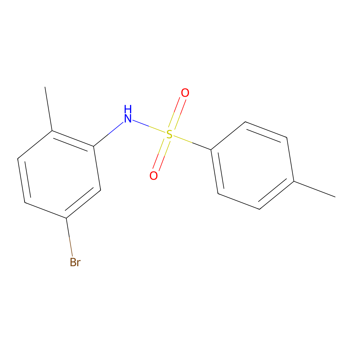 N-(5-bromo-2-methylphenyl)-4-methylbenzenesulfonamide molecular structure, CAS 1022243-82-8