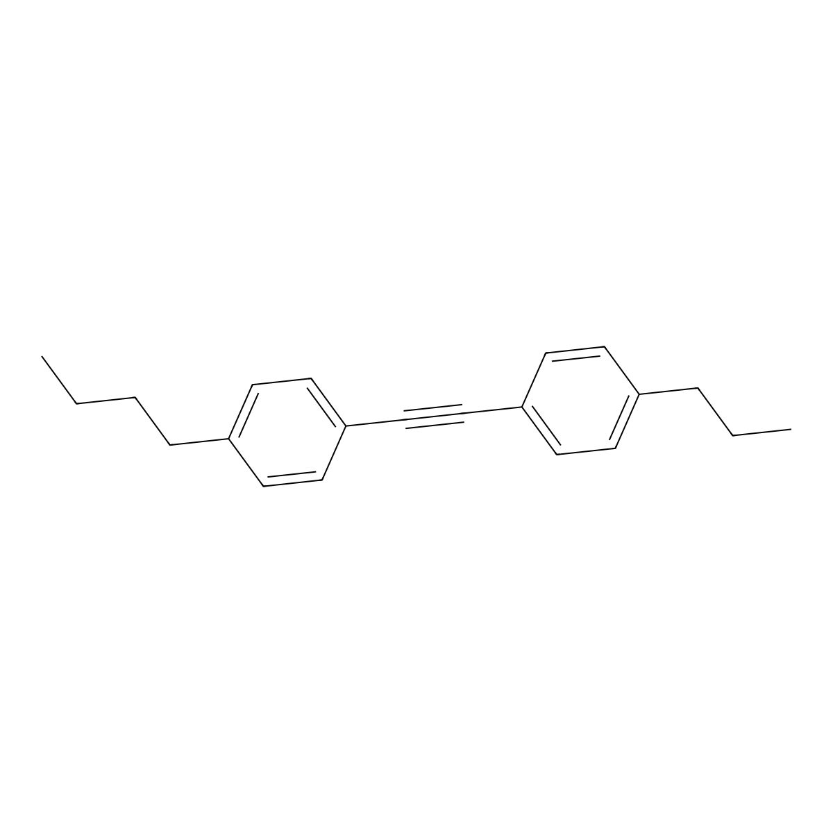 Benzene, 1-[(4-butylphenyl)ethynyl]-4-propyl- molecular structure, CAS 102225-38-7