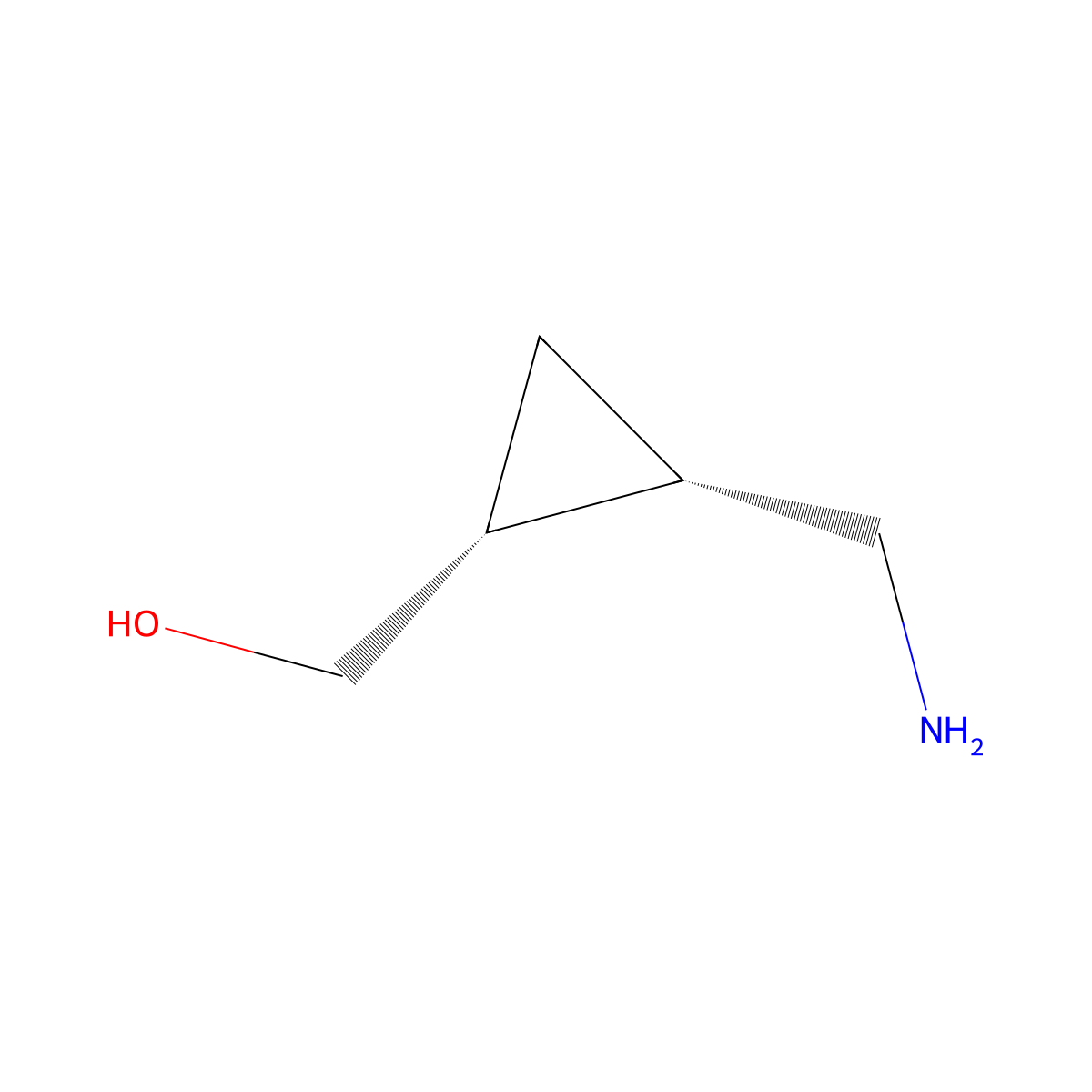 ((1R,2S)-2-(Aminomethyl)cyclopropyl)methanol molecular structure, CAS 102225-89-8