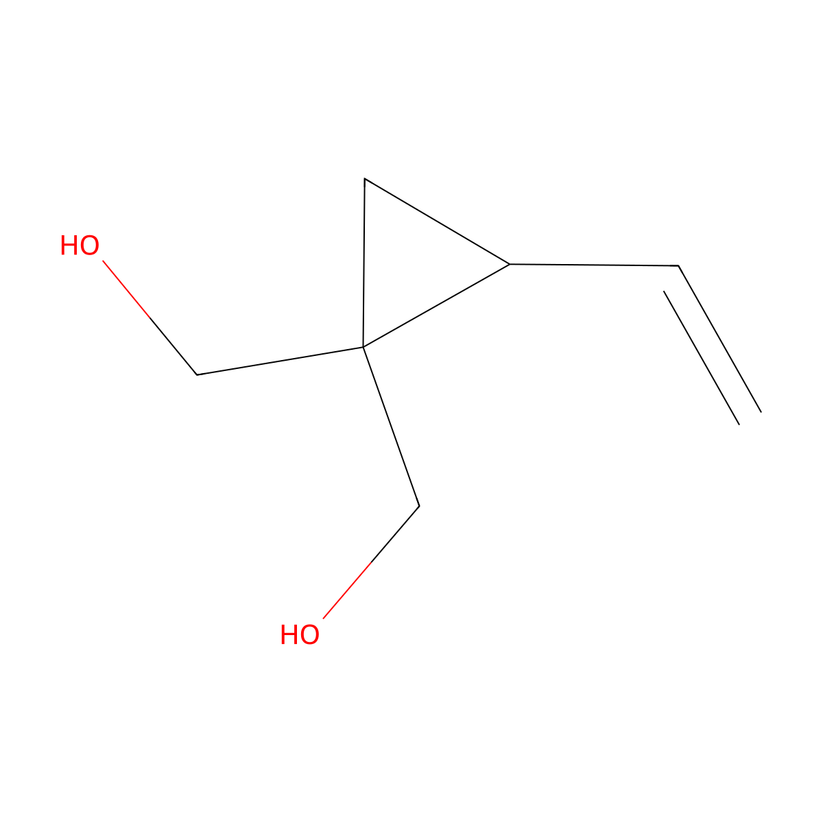 (2-Ethenylcyclopropane-1,1-diyl)dimethanol molecular structure, CAS 102225-94-5