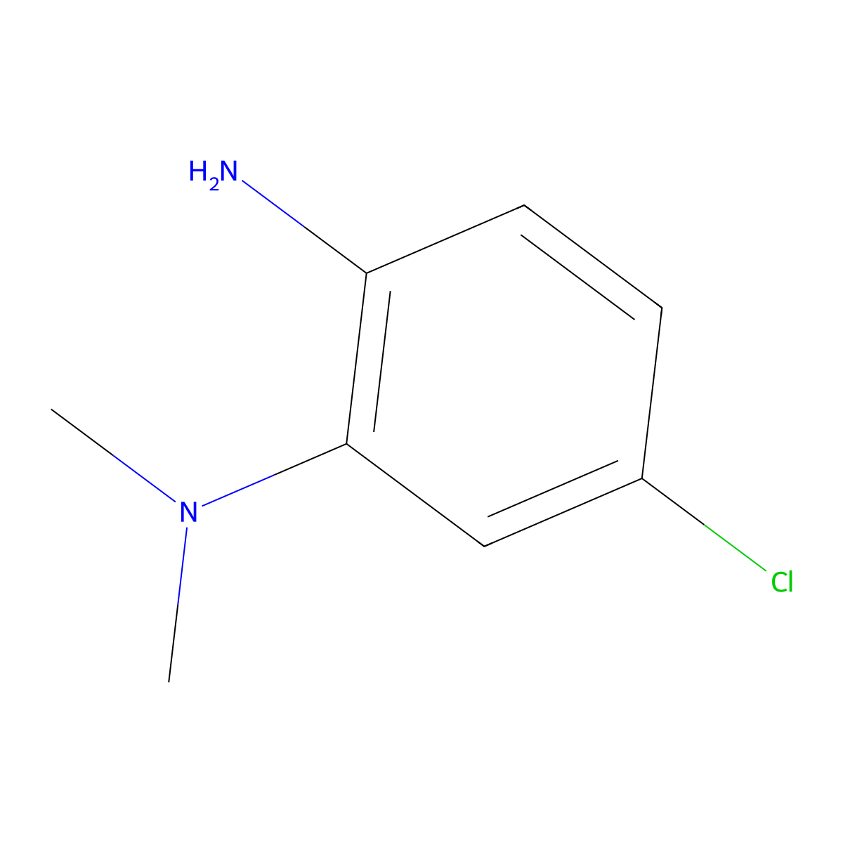 4-Chloro-N2,N2-dimethylbenzene-1,2-diamine molecular structure, CAS 1022250-60-7