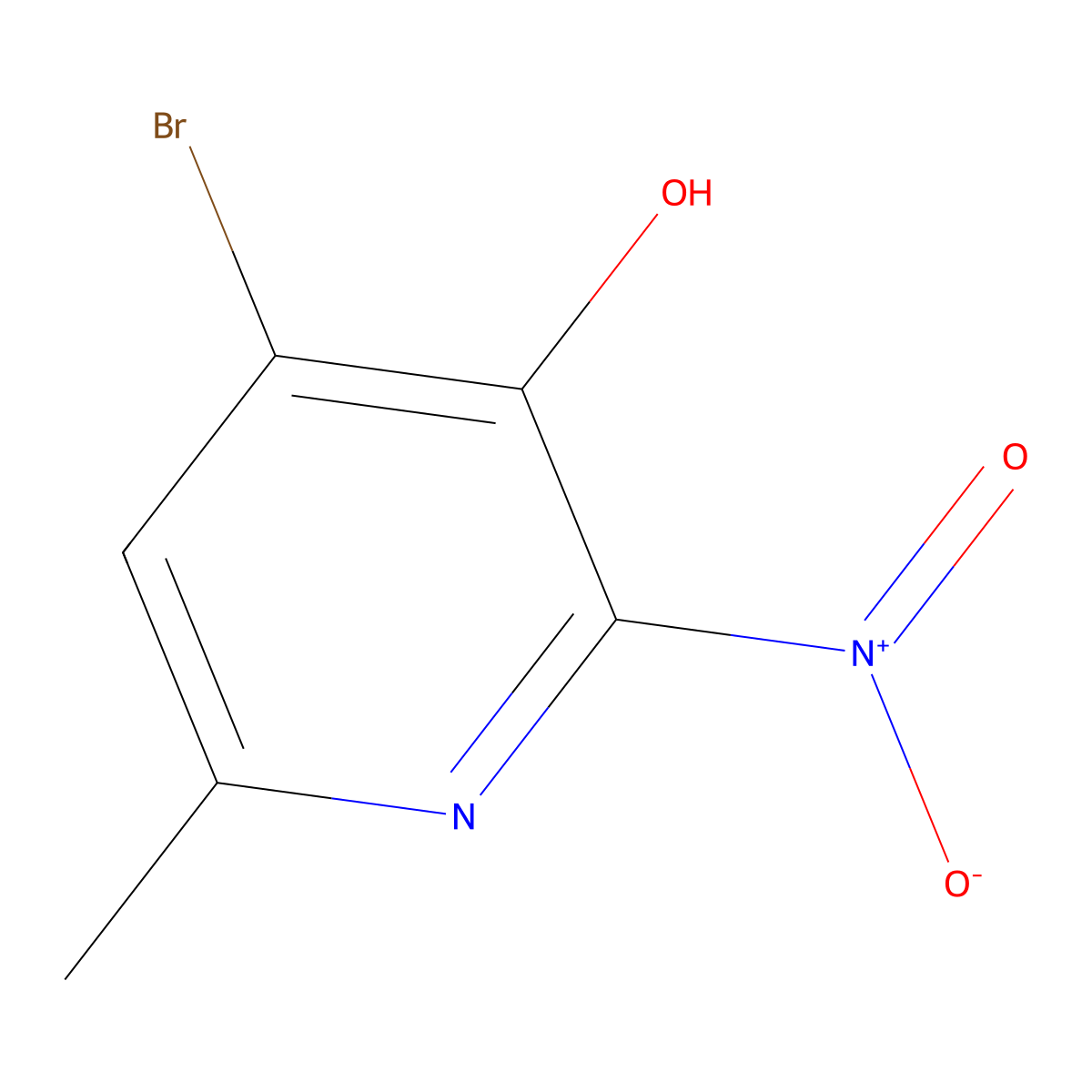 4-Bromo-6-methyl-2-nitropyridin-3-ol molecular structure, CAS 1022250-67-4
