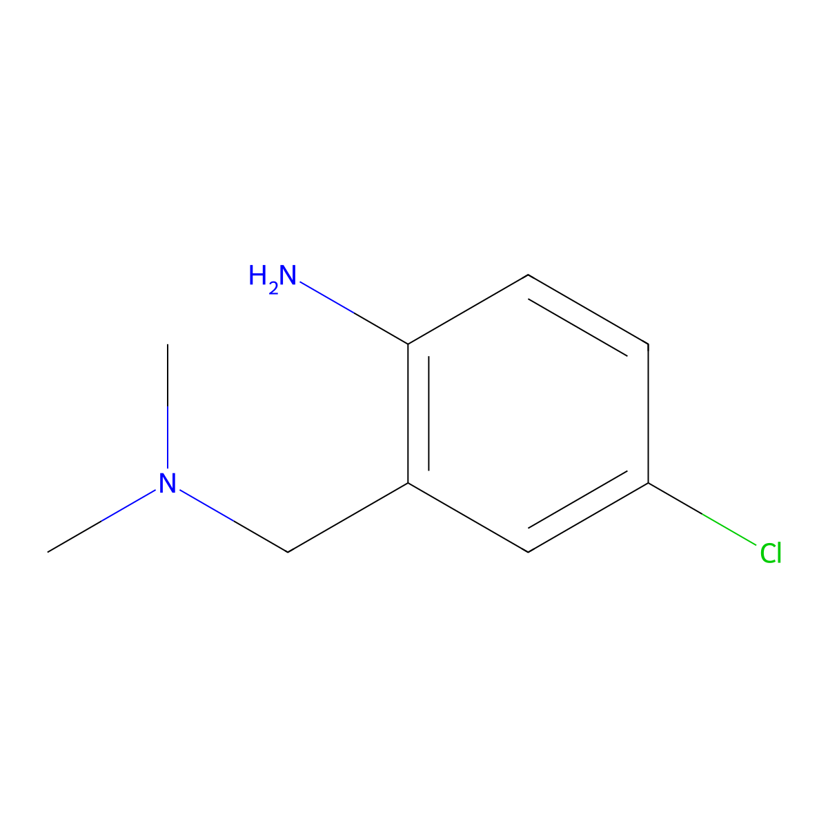 4-Chloro-2-((dimethylamino)methyl)aniline molecular structure, CAS 1022251-72-4