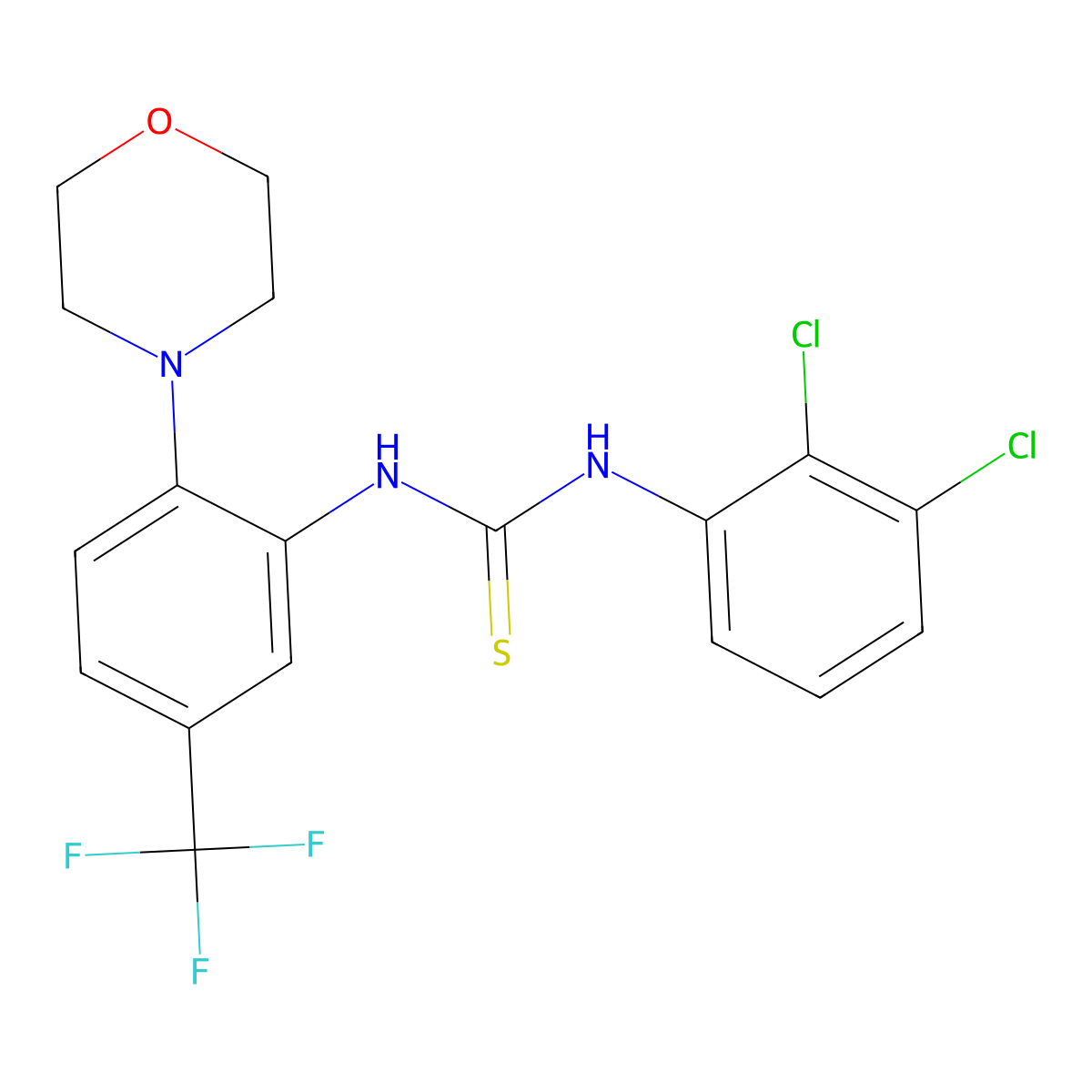 1-(2,3-Dichlorophenyl)-3-(2-morpholin-4-YL-5-(trifluoromethyl)phenyl)thiourea molecular structure, CAS 1022313-04-7
