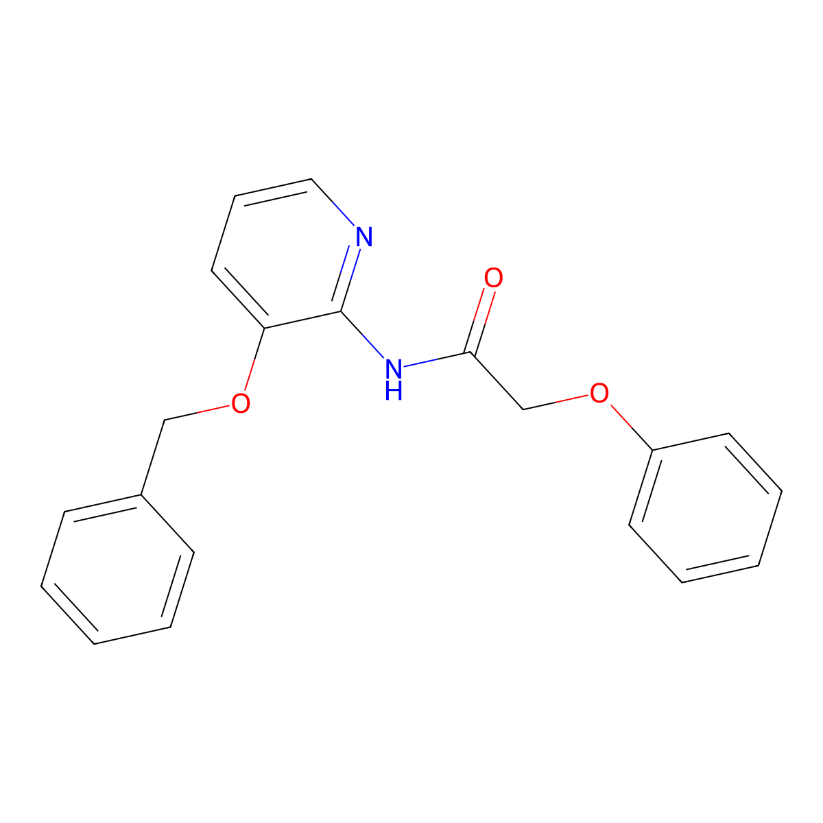 2-phenoxy-N-(3-phenylmethoxypyridin-2-yl)acetamide molecular structure, CAS 1022318-51-9