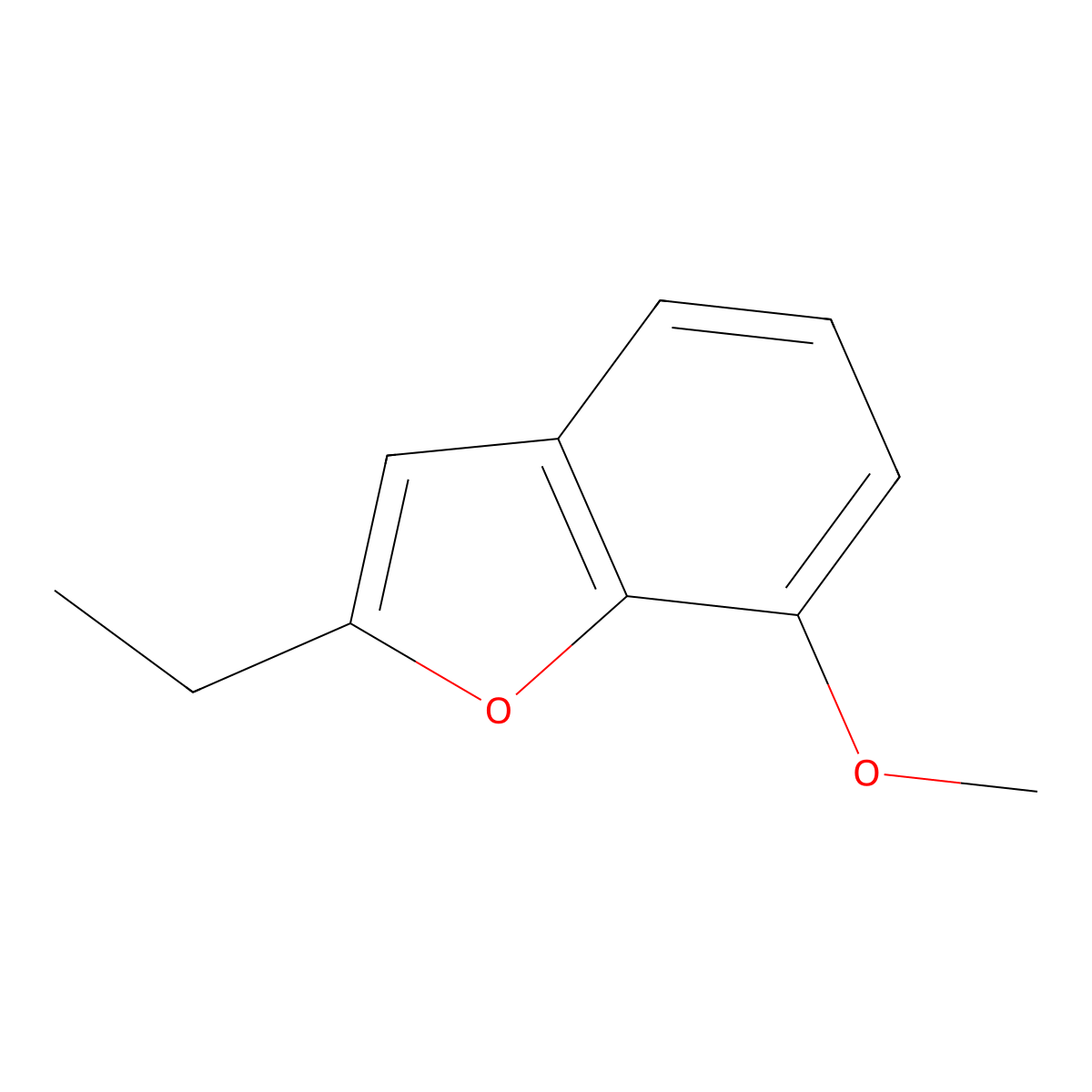 2-Ethyl-7-methoxybenzofuran molecular structure, CAS 102234-44-6