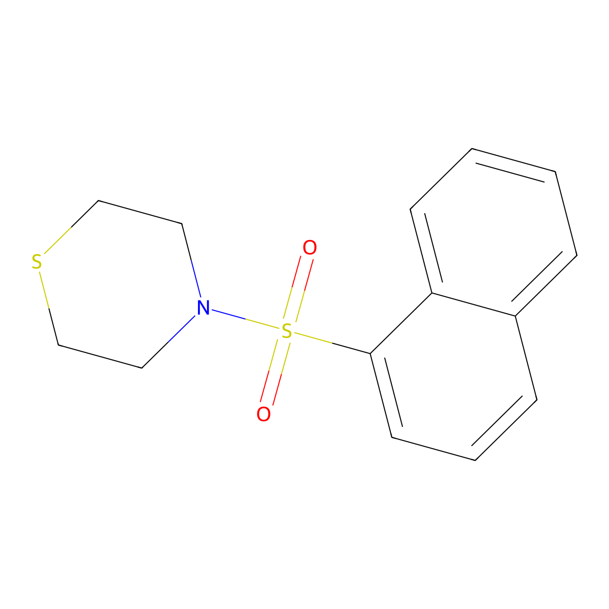 4-Naphthalen-1-ylsulfonylthiomorpholine molecular structure, CAS 1022346-74-2