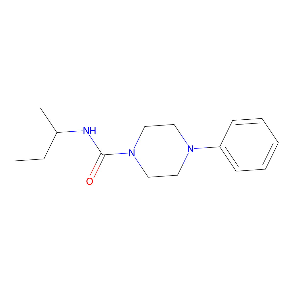 N-(Methylpropyl)(4-phenylpiperazinyl)formamide molecular structure, CAS 1022356-82-6